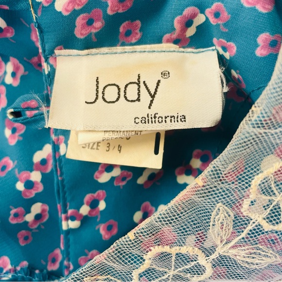 Vintage 80’s Jody of California Floral Lace Secretary Dress - Picture 7 of 10